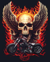 Без бренда «Коробка 20 шт: Пылающий череп с крыльями» в Ставрополе