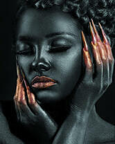 Без бренда «Коробка 20 шт: Портрет с золотыми ногтями» в Ставрополе