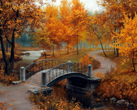 Без бренда «Коробка 20 шт: Осенний парк с мостом» в Ставрополе