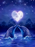 Без бренда «Дельфины под луной вида сердца (20шт)» в Ставрополе