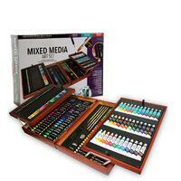 Без бренда «Оптовая коробка 5 шт.: Художественный набор (174 предмета) в деревянном чемоданчике» в Ставрополе в интернет-магазине Без бренда «Оптовая коробка 5 шт.: Художественный набор (174 предмета) в деревянном чемоданчике» в Ставрополе