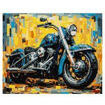 Темно-синий мотоцикл