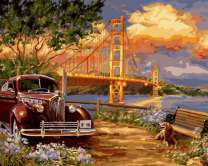 Без бренда «Американский автомобиль на фоне моста через залив» в Ставрополе