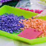 Алмазная мозаика 40x50 HWA5567 Ночной город на фоне луны за 675 руб.  в интернет-магазине  Алмазная мозаика 40x50 Ночной город на фоне луны