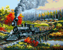 Поезд мчит сквозь леса