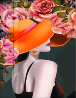 Без бренда «Дама в яркой шляпе и розы» в Ставрополе в интернет-магазине  Без бренда «Дама в яркой шляпе и розы» в Ставрополе