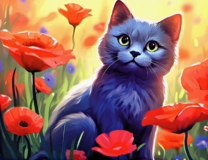 Без бренда «Серый котик и маки» в Ставрополе