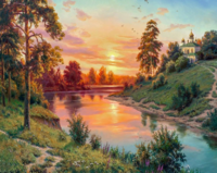 Без бренда «Вид на реку на закате» в Ставрополе в интернет-магазине  Без бренда «Вид на реку на закате» в Ставрополе
